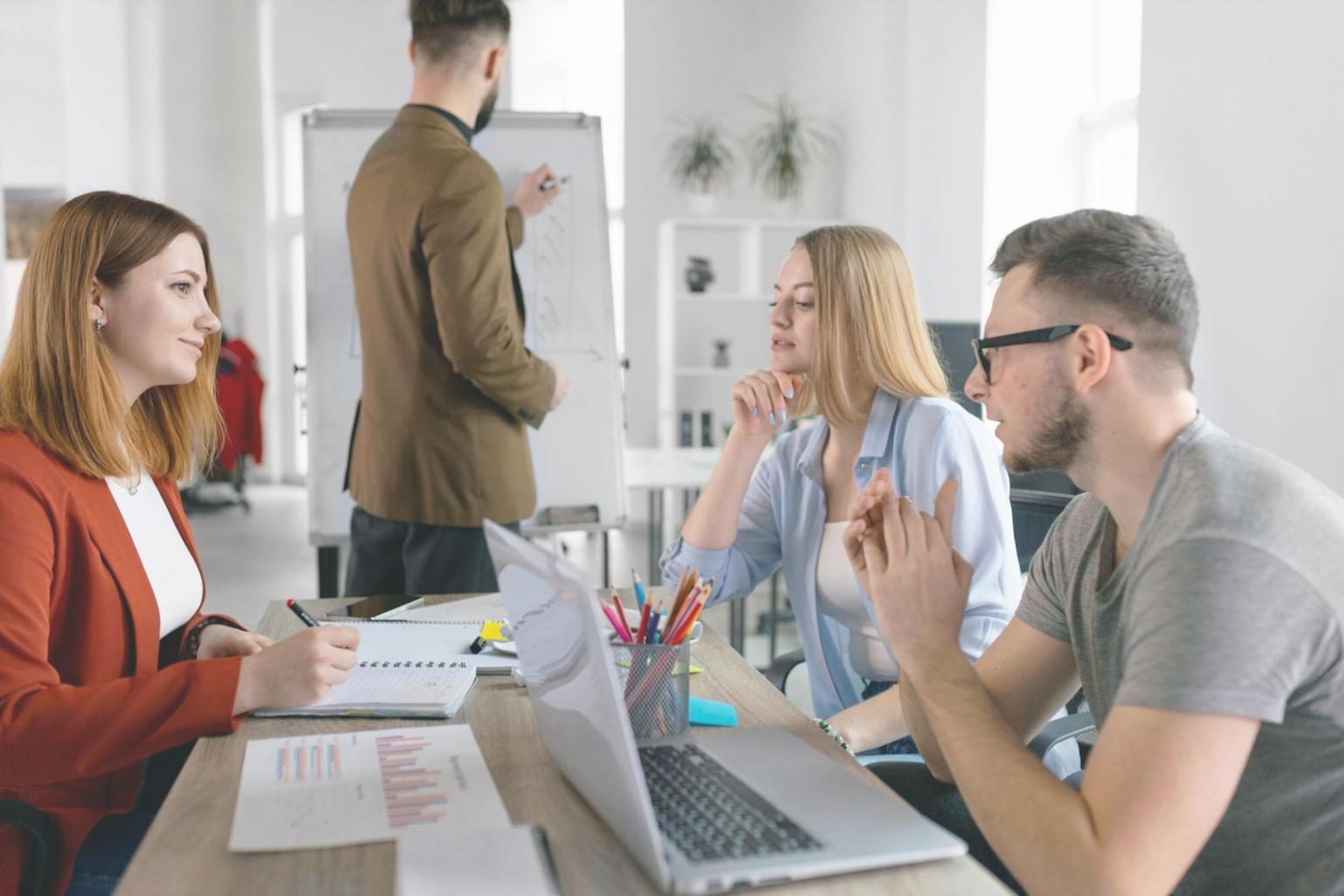 Collaborative fintech workshop session with industry tools